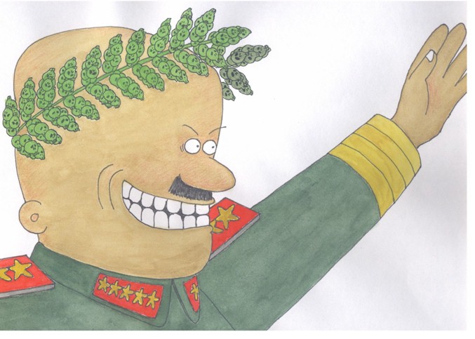 Korea cartoon, Cruel General