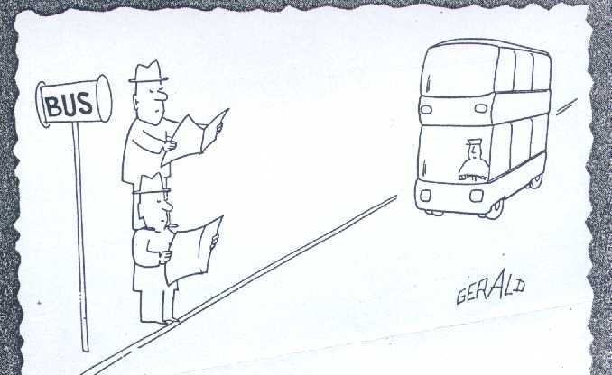  French cartoon, Paris bus
