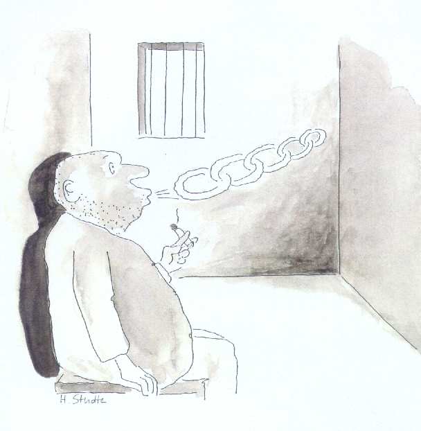 Germany cartoon, prison in jail