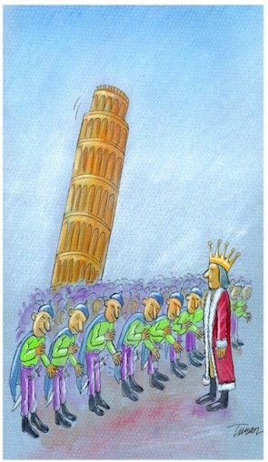 Turkey cartoon, Italia tower