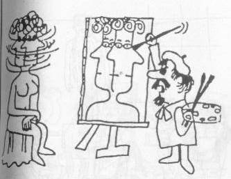 Picasso cartoon Cubism
