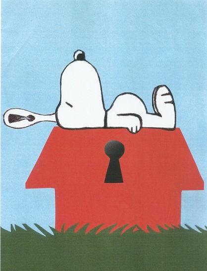 Snoopy is being listened